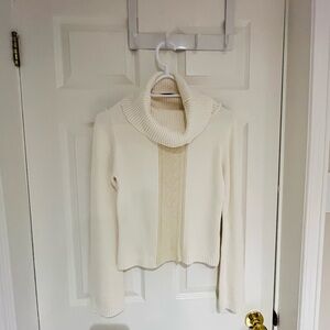 Long sleeve sweater, Costa Blanca Cream Cowl Neck, excellent condition size S/M